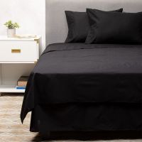 Cubrecolchon + Faldon + Sabana Negro 1.5 Plazas