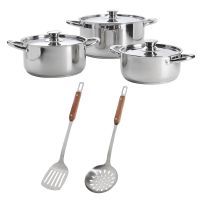 Set Bateria de Cocina 8 Piezas Acero Inoxidable COC15