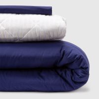 COMBO 49 PLUMON BICOLOR AZUL CELESTE 2 PLAZAS