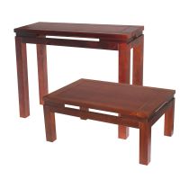 JUEGO DE MESAS CENTRO Y ARRIMO MARTINA COLOR MADERA NOGAL