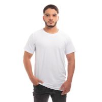 POLERA HOMBRE CUELLO REDONDO MANGA CORTA BLANCA