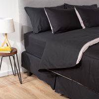 COMBO 25 PLUMON BICOLOR NEGRO GRIS 1.5 PLAZAS