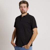 POLERA HOMBRE MC CUELLO POLO NEGRA / CUADROS