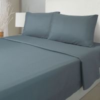 JUEGO DE SABANAS ARTHOME 2 PLAZAS GRIS CON RELIEVE - MICROFIBRA 80G