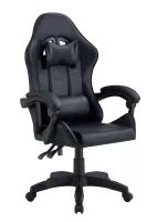 SILLA GAMER PRO TOKIO ERGONOMICA RECLINABLE COLOR NEGRO BMG-17B