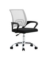 SILLA DE OFICINA EJECUTIVA NUEVA YORK ERGONOMICA RESPALDO MALLA BLANCA BM-520MW