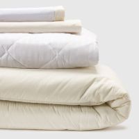 COMBO 72 PLUMON BICOLOR BEIGE BLANCO 2 PLAZAS