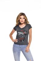 POLERA MC PEDRERIA SKULL COMMAND GRAY RC-9