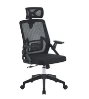SILLA DE OFICINA EJECUTIVA MANCHESTER ERGONOMICA COLOR NEGRO BM-809