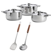 Set Bateria de Cocina 8 Piezas Acero Inoxidable COC14