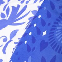 PLUMON MEXICO REVERSIBLE ESTAMPADO AZUL 2 PLAZAS