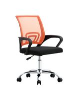 SILLA DE OFICINA EJECUTIVA NUEVA YORK ERGONOMICA RESPALDO MALLA NARANJA BM-520MO