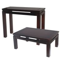 JUEGO DE MESAS CENTRO Y ARRIMO MARTINA COLOR MADERA CHOCOLATE