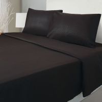 JUEGO DE SABANAS ARTHOME 2 PLAZAS NEGRA CON RELIEVE - MICROFIBRA 80G