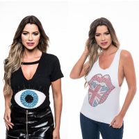 Pack 2 Poleras, Choker y Sin Manga Rock Caviar 13