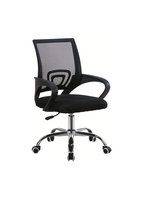 SILLA DE OFICINA EJECUTIVA NUEVA YORK ERGONOMICA RESPALDO MALLA NEGRA BM-520MBN