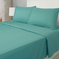 JUEGO DE SABANAS ARTHOME 2 PLAZAS TURQUESA CON RELIEVE - MICROFIBRA 80G