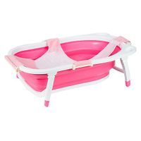 Tina Bañera Plegable Con Malla Color Rosado