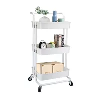 Carrito Organizador 3 Niveles Lumax con Ruedas Blanco