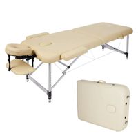 Camilla de Masajes de Aluminio Beige