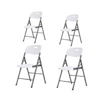 Set x4 Sillas Plegables De Plastico Para Fiestas Y Eventos