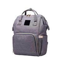 Bolso Mochila Maternal Fashion Alta Calidad Gris