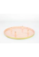 Candelabro Bandeja Rosa Velas 2,2 Cm De Diámetro