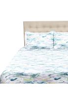 Cubrecama Microfibra Estampado Acuarela 2 Plazas