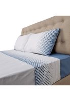 Sábanas 144H Estampadas Rombos Grises King