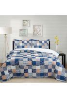 Cubrecama Ruffle Sherpa Patch Formas 1.5P