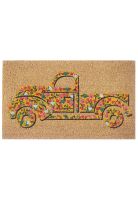 Limpiapiés auto amarillo fibra de coco 45 x 75 cm