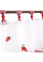 Cortina Velo Cenefa Frutilla Jx 135 X 45 Cm