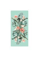 Toalla De Playa Algodón Diseño Flores 75X150Cm