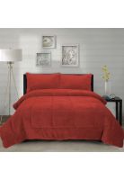 Cubrecama Coral Termico 1.5P Color Rojo Italiano