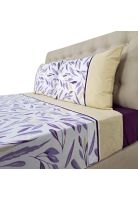 Sábanas 144H Estampadas Flores De Invierno Moradas King