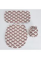 Set 4 Piezas Textil De Baño Microfibra Print Waves