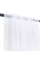 Set Cortina Velo Liso P/Tubo 140X220 Blanco