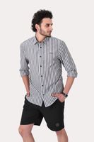 Camisa ML Fake Linho Buriti Azul Gangster