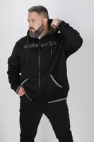Plus Poleron Full Zipper Jacquard Sherpa Solaris Negro Gangster