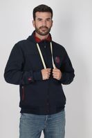 Plus Poleron Full Zipper Temper Azul Gangster