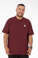 Plus Polera MC Textura Foggy Burdeo