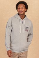 Poleron Full Zipper Fleece Border Azul Marino Gangster