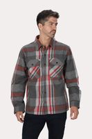 Chaqueta Overshirt Franela Ruston Gris Gangster