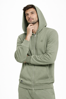Poleron Fullzipper Step Verde Oliva