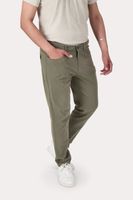 Plus Pantalon Canvas Liso Keele Verde Militar