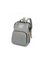 Mochila Maternal 3 En 1 Con Cunita Lubabycas Gris