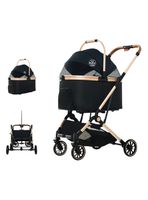 Coche Para Mascotas Premium 2 En 1 C106 Negro LuBabycas