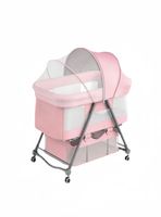 Cuna Bebé Con Accesorios Rosada By Lubabycas
