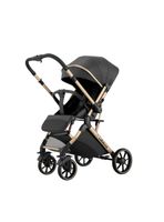 Coche De Paseo Reversible Con Cubre Pies B1 Negro LuBabycas