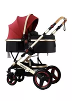 Coche Cuna Moisés Con Accesorios Lubabycas Burdeos